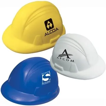 Construction Hard Hat Shape Stress Ball - Polyurethane & Handmade