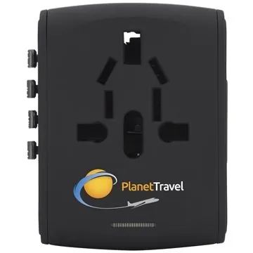 Image of 6 Custom Universal Travel 4 USB Port Adapter - 150+ Countries & ...