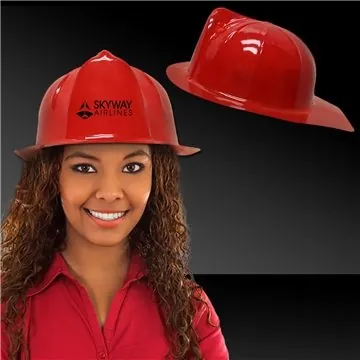 Image of 288 Customized Red Firefighter Hat - Plastic