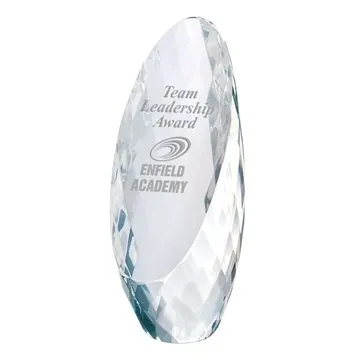 Image of 1 Promotional Pescara Diamond-Cut Egg Inspired Award - Crystal
