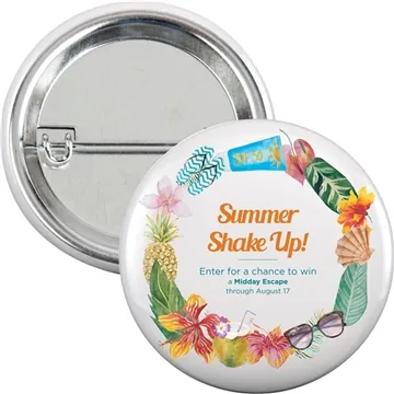 Image of 250 Custom 2-1/2" Round Safety Pin Button - Laminated