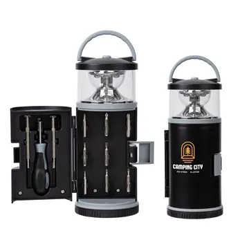Archard LED Lantern with 11 pc. Tool Kit - Battery Powered & Carbon Steel