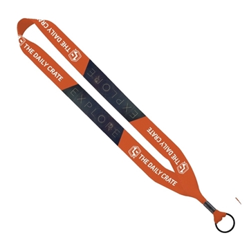 1 Polyester Waffle Weave Dye Sublimated Lanyard - Metal Hardware