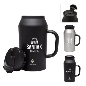 Image of 6 Promotional Manna 40 oz Basin Stainless Steel Mug - 24Hr Cold