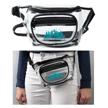 Image of 24 Customized Clear Fanny Pack - PVC & Adjustable