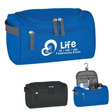 Image of 25 Custom Deluxe Travel Toiletry Bag - Hangable & Multi-Pocket