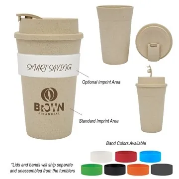 Image of 100 Promotional 16 oz Harvest Travel Tumbler - Eco-Friendly & BPA ...