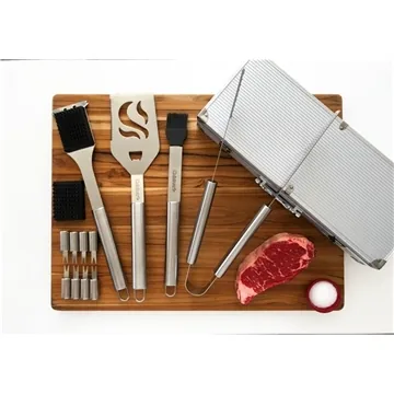 Image of 4 Promotional Cuisinart Outdoors 14 Piece Deluxe Grill Tool Set - ...