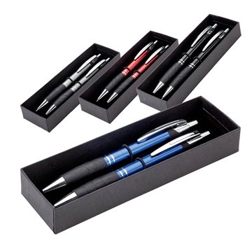 Edge Ballpoint / Pencil Set - Aluminum & Rubber Grip