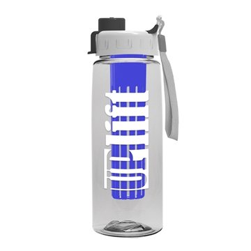 The Flair - 26 oz Transparent Tritan™ Bottle with Quick Snap lid and Large Infuser - BPA Free