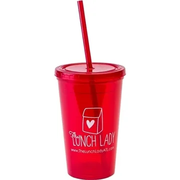 Image of 120 Custom 16 oz "Bolero" Polypropylene Double Wall Plastic ...