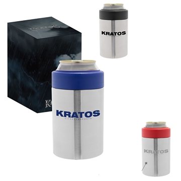 Kratos Double Wall Stainless Can Cooler - Vacuum Insulated & Sweatproof