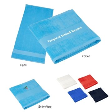 Image of 24 Custom Beach Towel - 100% Cotton & Quick Drying