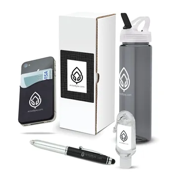 Parlour 4-Piece Trade Show Gift Set - Water Bottle & Multi-function