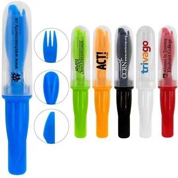 Image of 250 Customized On-the-Go Cutlery Set - BPA Free & Protective Cover
