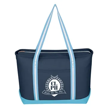 Image of 13 Promotional Large Cotton 24 oz. Canvas Admiral Tote Bag - ...