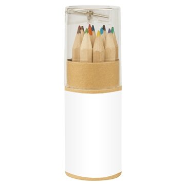 Image of 100 Customized 12-Piece Colored Pencil Set In Tube With Sharpener