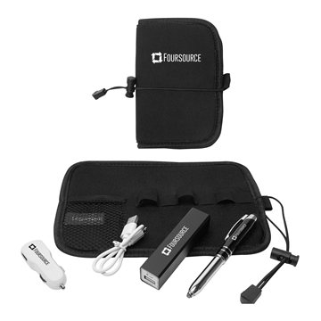Mobile Charging Accessory Set - Power Bank & Neoprene Case
