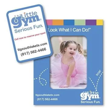 Image of 250 Promotional Rectangle Punch Out Picture Frame Magnet - 4x3.25"