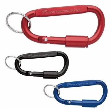 Image of 250 Customized Keyring Carabiner with Lock - Aluminum