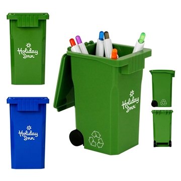 Recycle Bin Pen Holder - Wheeled