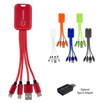 Image of 50 Promotional 4-In-1 Aluminum Charging Buddy - Multi-Device ...