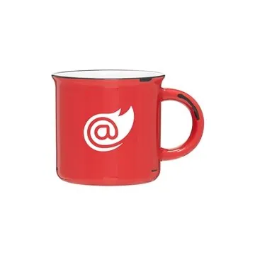 Image of 48 Custom 15 oz Ventura Mug - Red White - Microwave Safe
