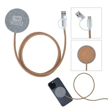 Image of 25 Custom Ashford 10W RPET & Cork Wireless Charging Pad - Fast ...