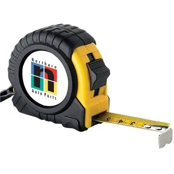 Image of 100 Promotional 16 Ft Tape Measure - Rubber Casing & Metal Clip