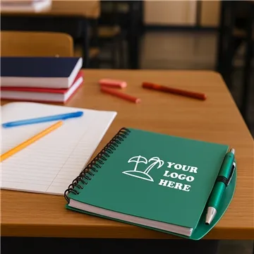 Hardcover Notebook & Pen Set - Vinyl Cover