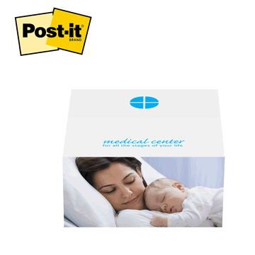 Post-it® Custom Printed Notes Half-Cube - Made in USA