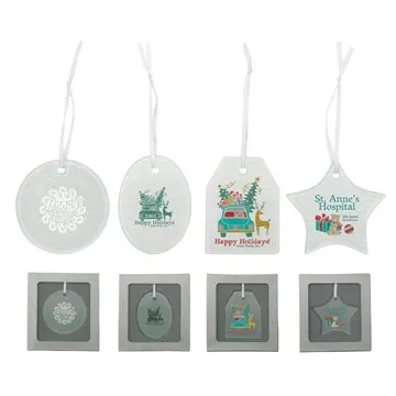 Image of 100 Promotional Hammered Glass Ornament - Textured