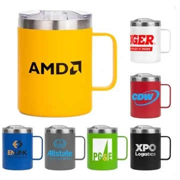 Image of 100 Promotional 14 oz Powder Coated Campfire Mug Copper Lining - ...