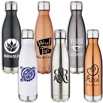 Image of 50 Customized 17 oz Stainless Vacuum Pop Bottle - Temperature ...