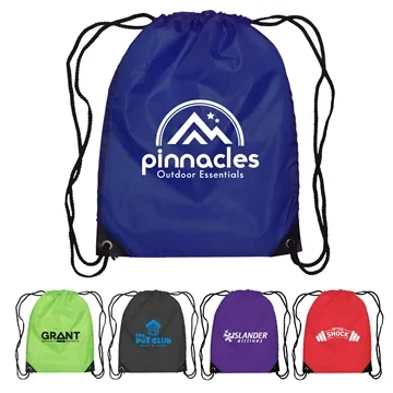Image of 150 Customized Broadway - Drawstring Backpack - 210D Polyester - ...
