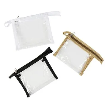 Image of 50 Promotional PVC Zippered Toiletry Bag - Clear