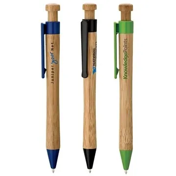 Image of 125 Customized Kiva Bamboo Ballpoint Pen - PLA Plastic