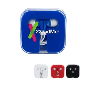 100 Custom Earbuds In Compact Case - 48 Cord