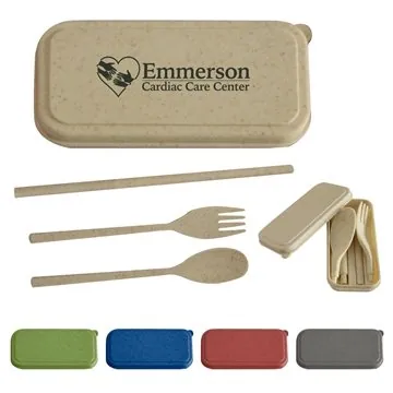Image of 250 Promotional Harvest Cutlery Set - BPA Free & Travel Case