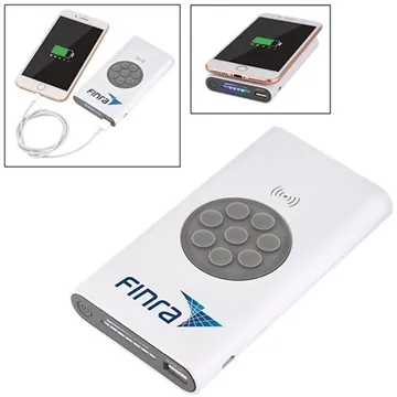 Image of 6 Customized UL Certified Grip Wireless Charger & Power Bank - ...