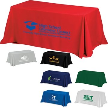 ZENYATTA EIGHT 8 ft 4-Sided Throw Style Table Covers & Table Throws - 340D Polyester & Machine Washable