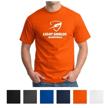 Hanes® 100% Cotton T-Shirt - Comfortsoft® & Double-Needle Construction