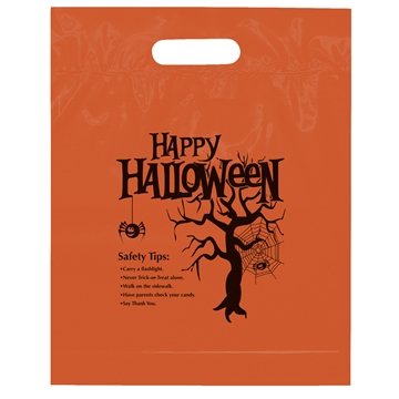 Happy Halloween Die Cut Bag Flexo Ink - Plastic & Gusseted