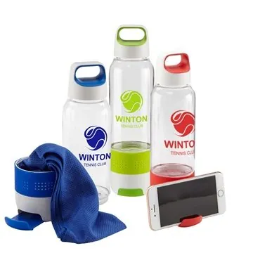 Image of 75 Custom Hydra Chill Water Bottle w/Cooling Towel - Tritan & BPA ...