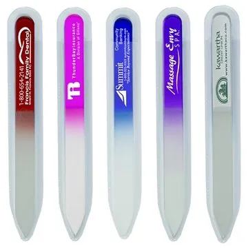 Image of 250 Promotional "NAILED IT" Tempered Glass Nail File in Clear ...