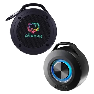 Lyric IPX5 Waterproof Wireless Speaker with Carabiner - LED Lights