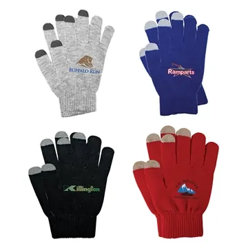 Image of 100 Custom Touch Screen Gloves, Full Color Digital - Conductive & ...