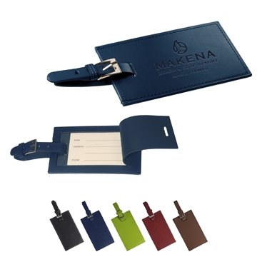 Leeman Whitney Luggage Tag - Recycled Leather & Hidden ID
