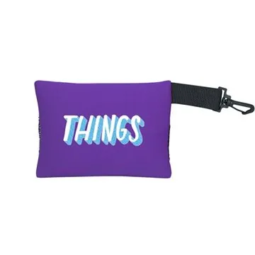 Image of 100 Customized Small Mesh Travel Bag with Clip - Scuba Foam & ...