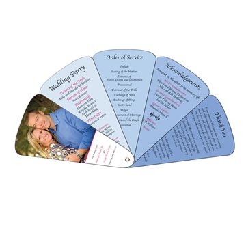 5 Part Expandable Hand Fan Full Color - Paper Products - Laminated